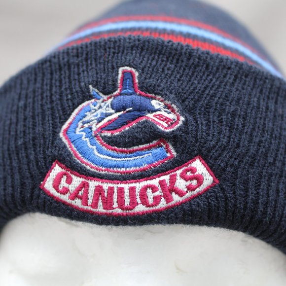 Vancouver Canucks Toque / Beanie - Original Orca Logo - Adult Stretch Fit - Picture 2 of 8